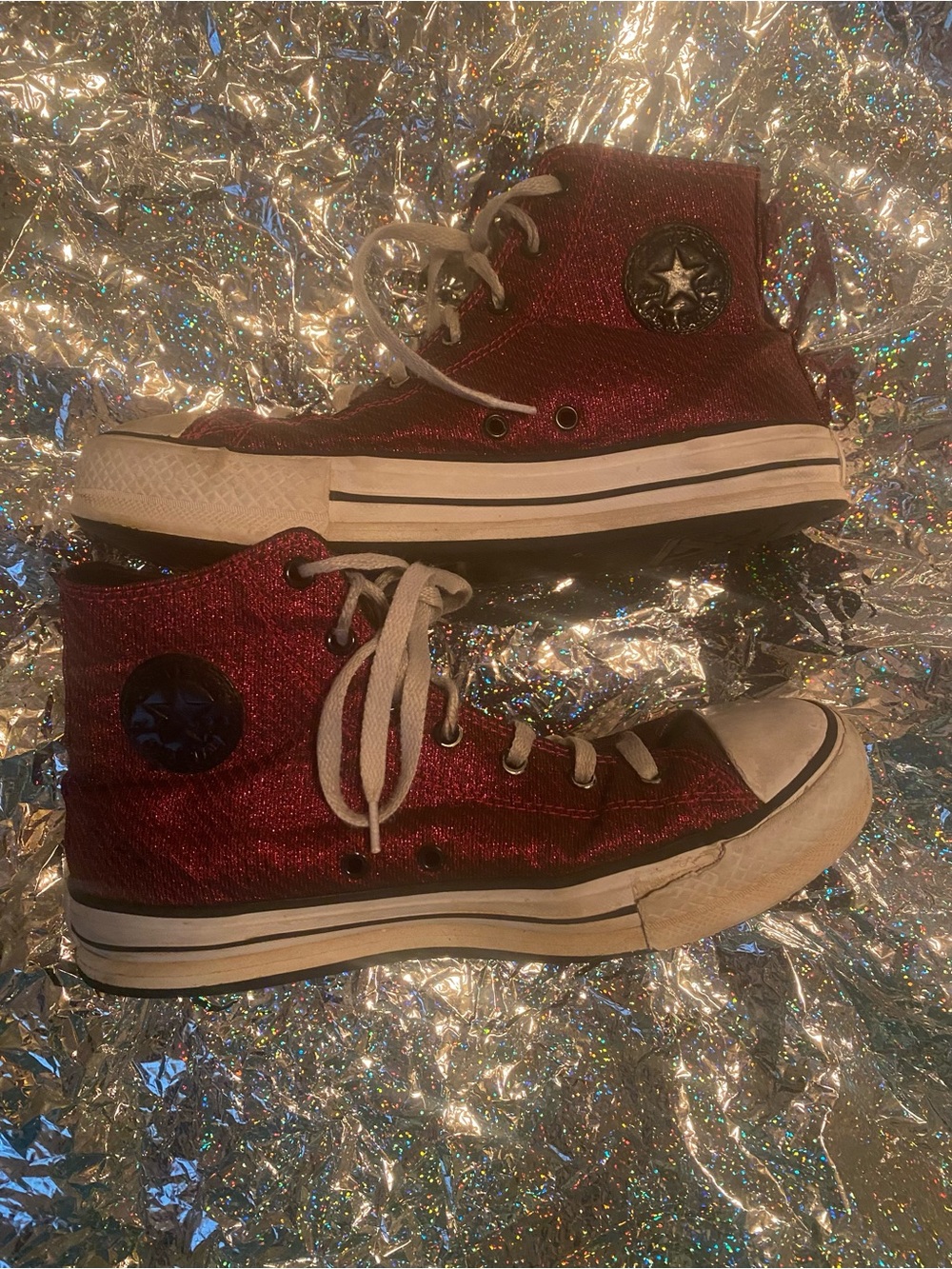 Converse High Top Sparkling Fuchsia Sneakers